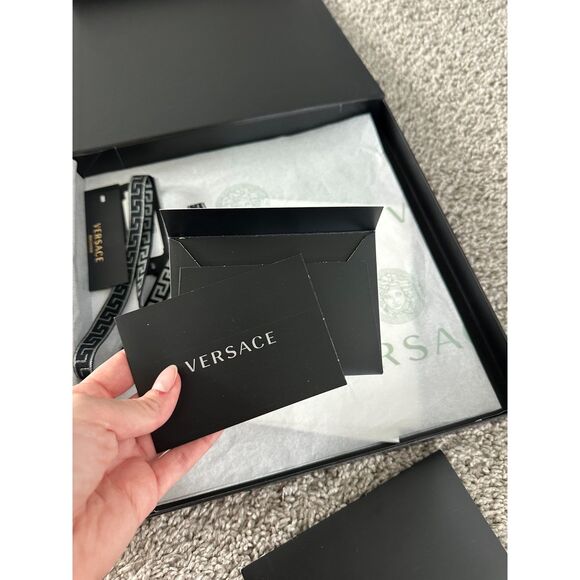 Versace Greca Border Medusa Blue Swim Shorts – Size 6 Medium (Boxed) - Picture 9 of 9